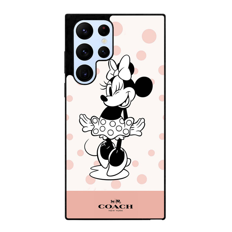 COACH NEW YORK PINK X MINNIE MOUSE DISNEY Samsung Galaxy S22 Ultra Case Cover