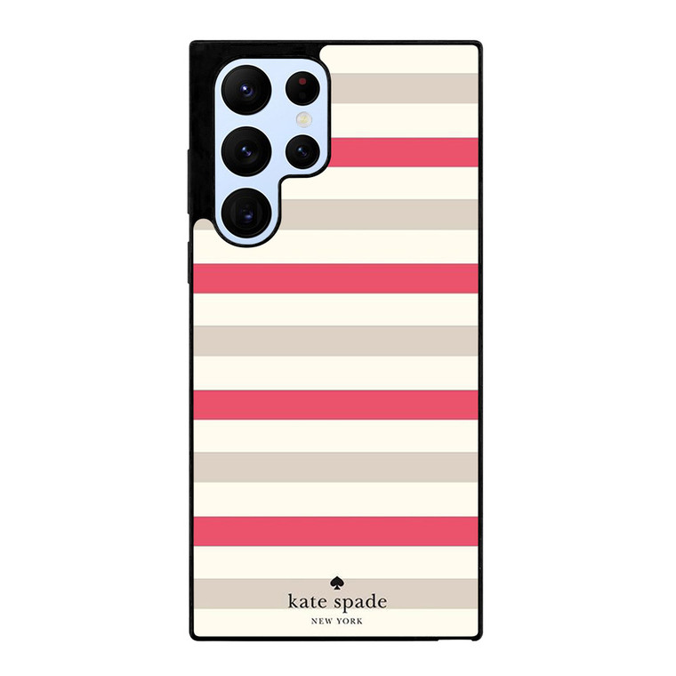 KATE SPADE NEW YORK STRIPES RED WHITE Samsung Galaxy S22 Ultra Case Cover