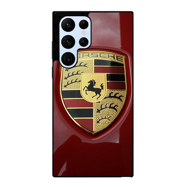 PORSCHE LOGO EMBLEM RED Samsung Galaxy S22 Ultra Case Cover