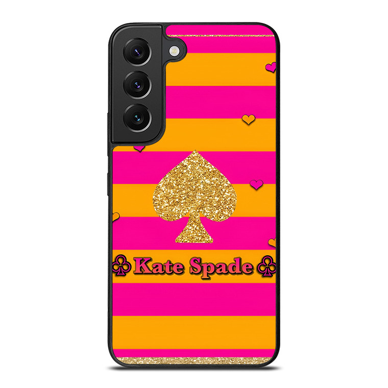 KATE SPADE NEW YORK YELLOW PINK STRIPES ICON Samsung Galaxy S22 Plus Case Cover