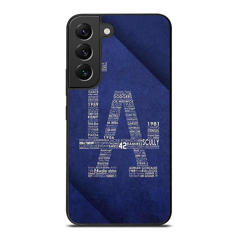 LA DODGERS LOS ANGELES LOGO BASEBALL TEAM TYPOGRAPHY Samsung Galaxy S22 Plus Case Cover