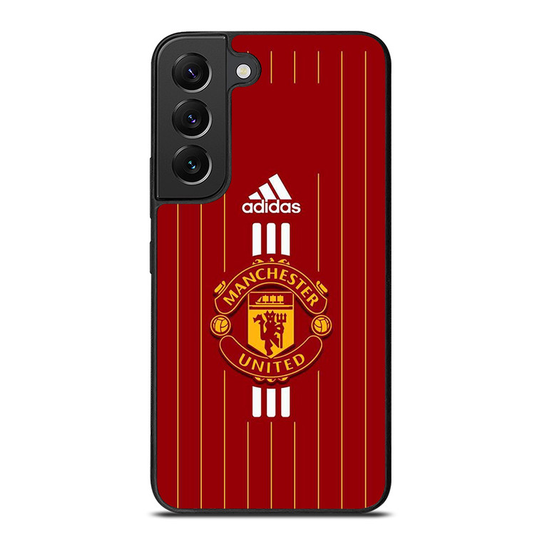 MANCHESTER UNITED FC LOGO FOOTBALL ADIDAS STRIPES Samsung Galaxy S22 Plus Case Cover