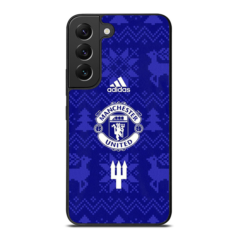 MANCHESTER UNITED FC LOGO FOOTBALL BLUE ICON Samsung Galaxy S22 Plus Case Cover