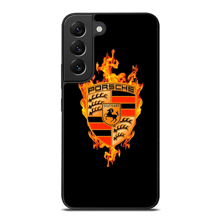 PORSCHE LOGO CAR ON FIRE Samsung Galaxy S22 Plus Case Cover