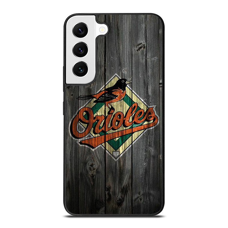 BALTIMORE ORIOLES LOGO BASEBALL TEAM WOODEN ICON Samsung Galaxy S22 Case Cover