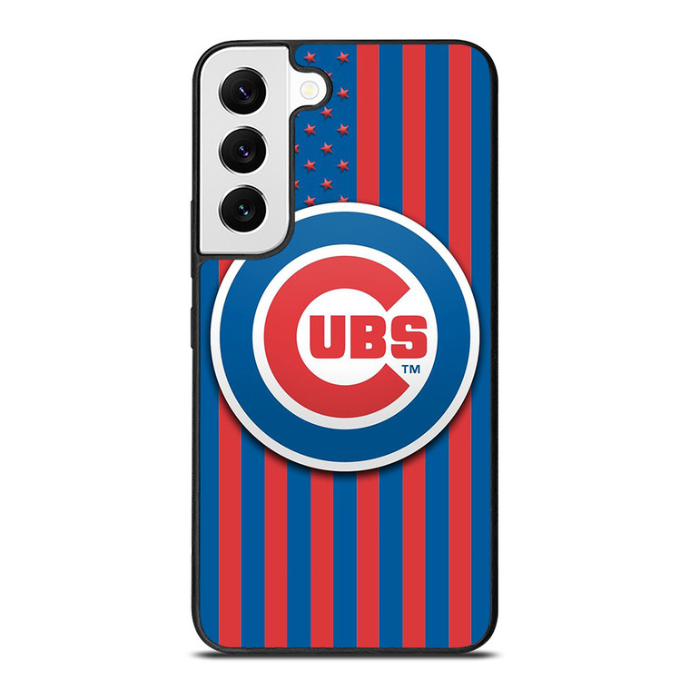 CHICAGO CUBS LOGO BASEBALL TEAM USA FLAG Samsung Galaxy S22 Case Cover