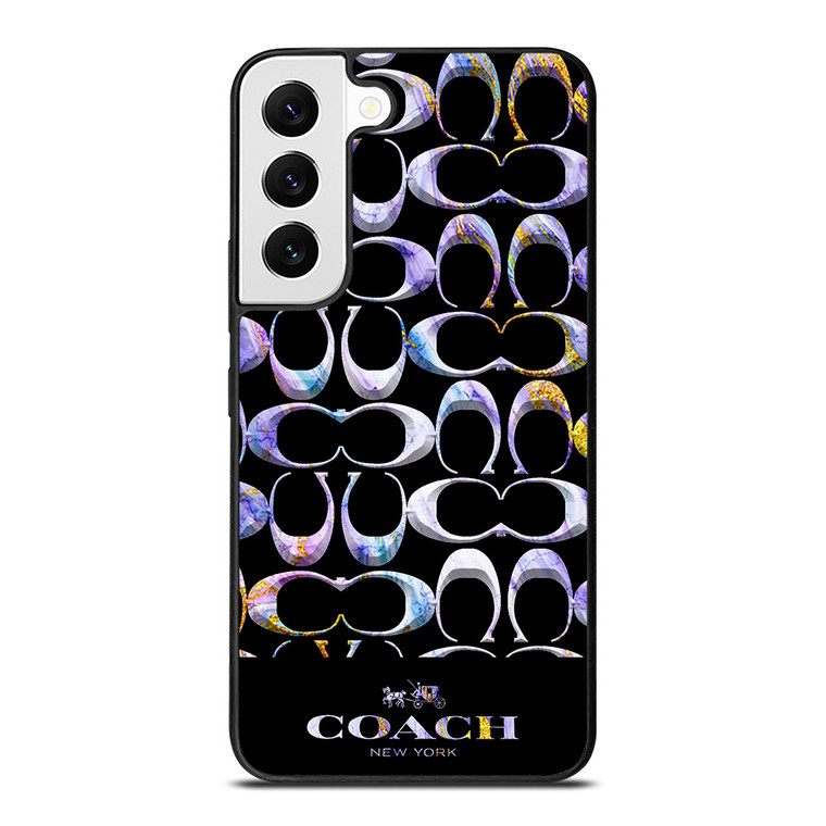 COACH NEW YORK COLORFULL MARBLE ICON Samsung Galaxy S22 Case Cover