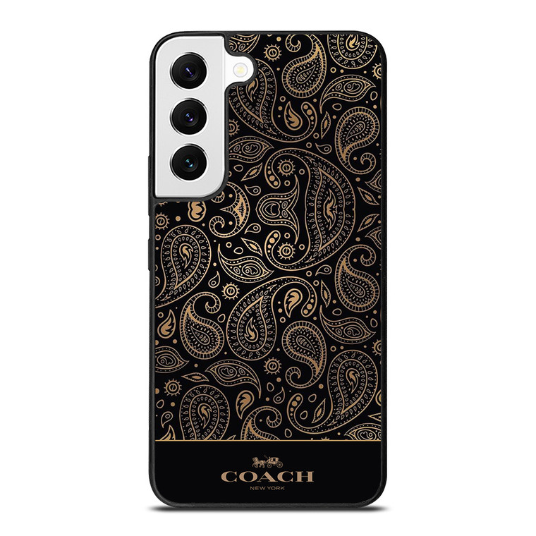 COACH NEW YORK LOGO BATIK BLACK PATTERN Samsung Galaxy S22 Case Cover