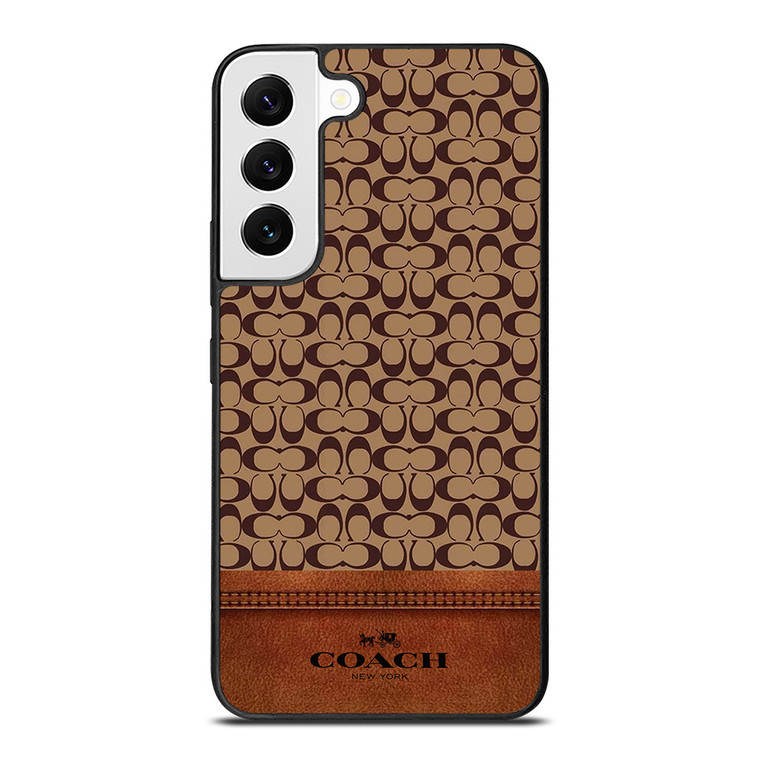 COACH NEW YORK LOGO BROWN ICON Samsung Galaxy S22 Case Cover