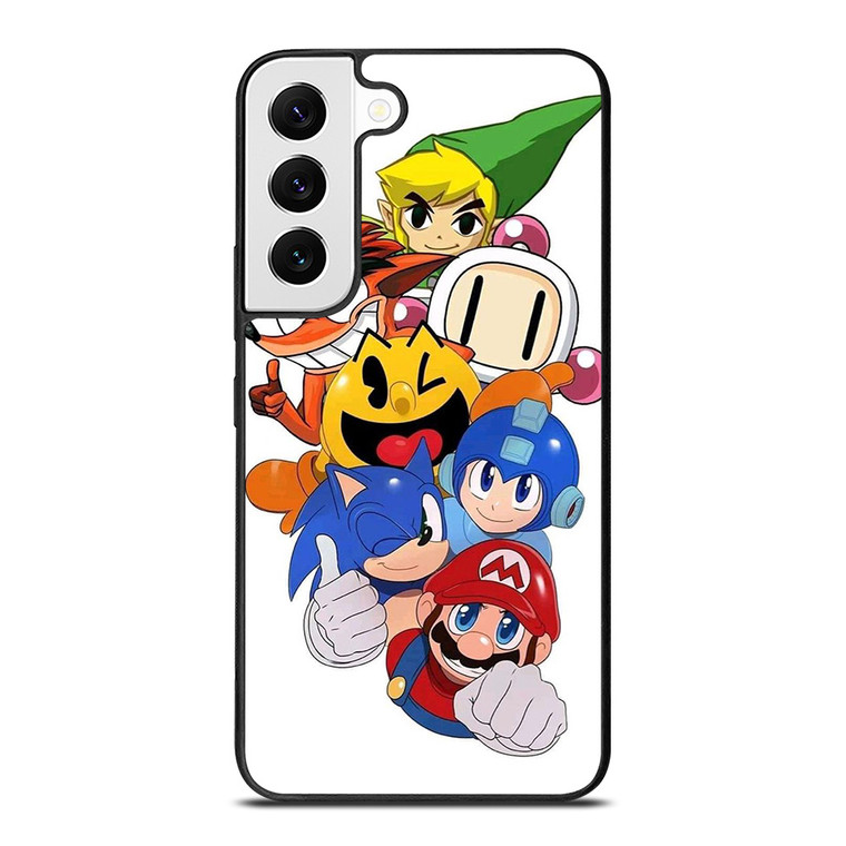 GAME CHARACTER MARIO BROSS SONIC PAC MAN Samsung Galaxy S22 Case Cover