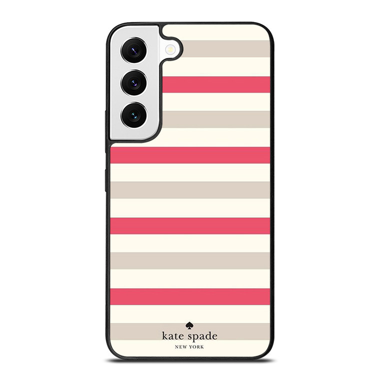 KATE SPADE NEW YORK STRIPES RED WHITE Samsung Galaxy S22 Case Cover