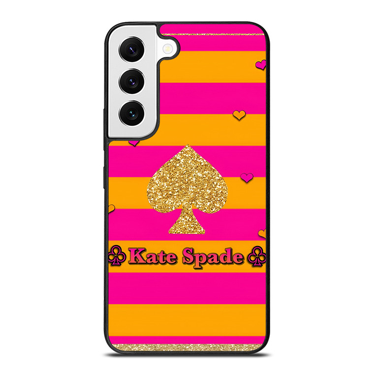 KATE SPADE NEW YORK YELLOW PINK STRIPES ICON Samsung Galaxy S22 Case Cover