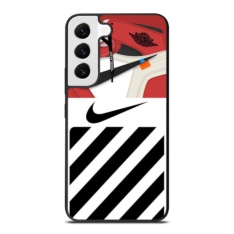 NIKE AIR JORDAN SHOES OFF WHITE LOGO Samsung Galaxy S22 Case Cover