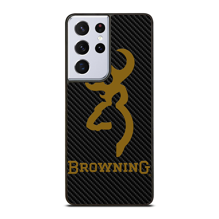 BROWNING LOGO CARBON Samsung Galaxy S21 Ultra Case Cover