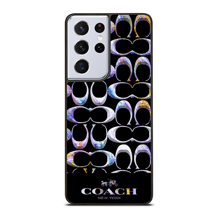 COACH NEW YORK COLORFULL MARBLE ICON Samsung Galaxy S21 Ultra Case Cover