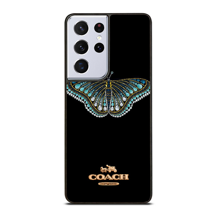 COACH NEW YORK DIAMOND BUTTERFLY Samsung Galaxy S21 Ultra Case Cover