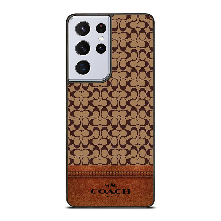 COACH NEW YORK LOGO BROWN ICON Samsung Galaxy S21 Ultra Case Cover