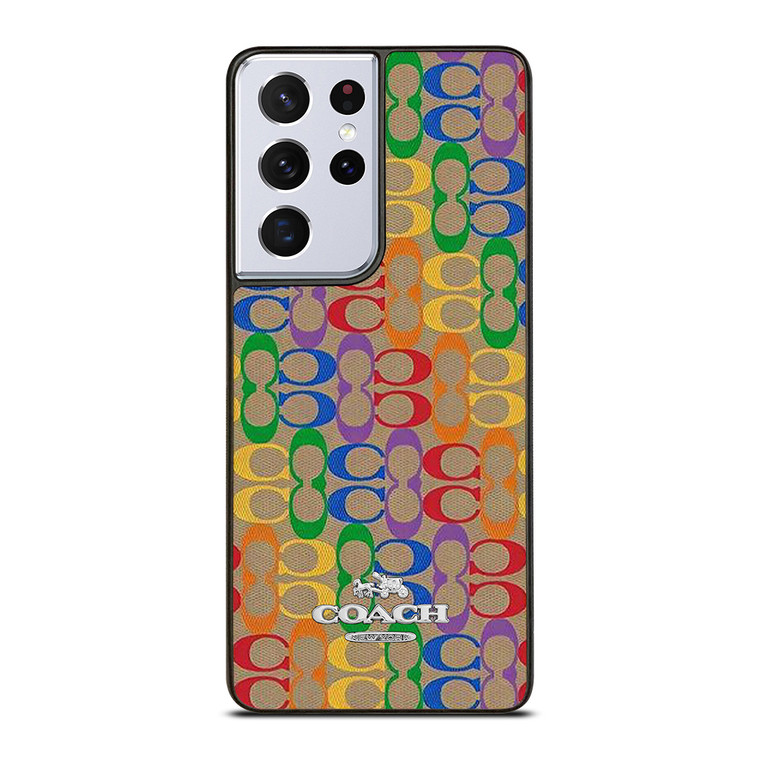 COACH NEW YORK RAINBOW PATTERN ICON Samsung Galaxy S21 Ultra Case Cover