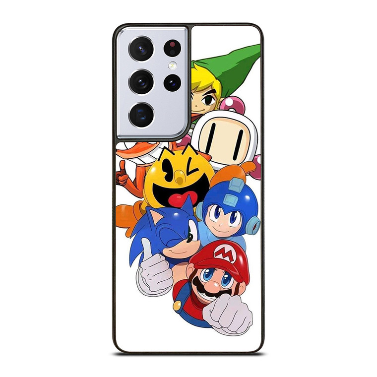 GAME CHARACTER MARIO BROSS SONIC PAC MAN Samsung Galaxy S21 Ultra Case Cover