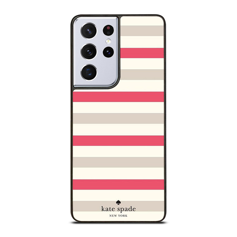 KATE SPADE NEW YORK STRIPES RED WHITE Samsung Galaxy S21 Ultra Case Cover