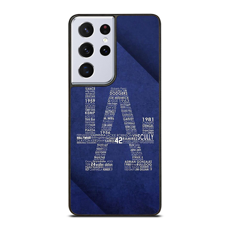 LA DODGERS LOS ANGELES LOGO BASEBALL TEAM TYPOGRAPHY Samsung Galaxy S21 Ultra Case Cover
