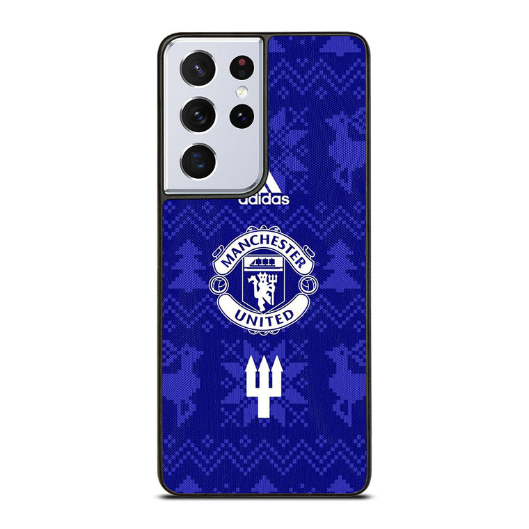 MANCHESTER UNITED FC LOGO FOOTBALL BLUE ICON Samsung Galaxy S21 Ultra Case Cover