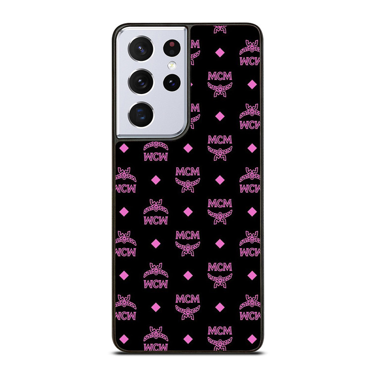 MCM WORLD LOGO BLACK PINK ICON Samsung Galaxy S21 Ultra Case Cover