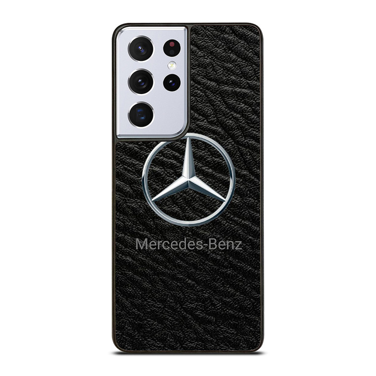 MERCEDES BENZ LOGO ON LEATHER Samsung Galaxy S21 Ultra Case Cover