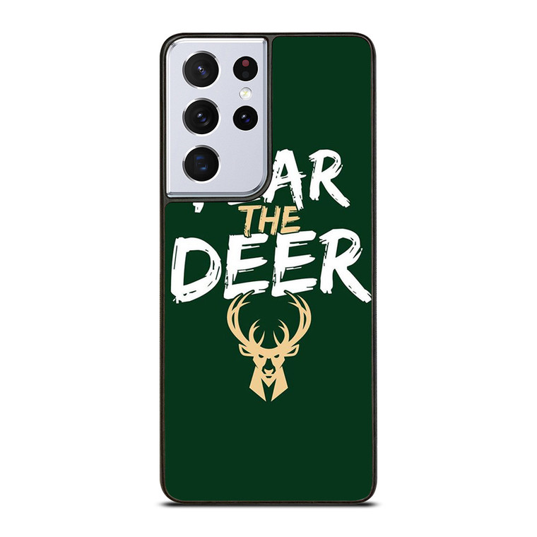 MILWAUKEE BUCKS LOGO BASEBALL FEAR THE DEER Samsung Galaxy S21 Ultra Case Cover