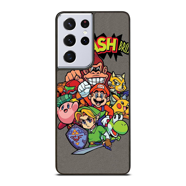 NINTENDO GAME CHARACTER SUPER SMASH BROSS AND FRIENDS Samsung Galaxy S21 Ultra Case Cover