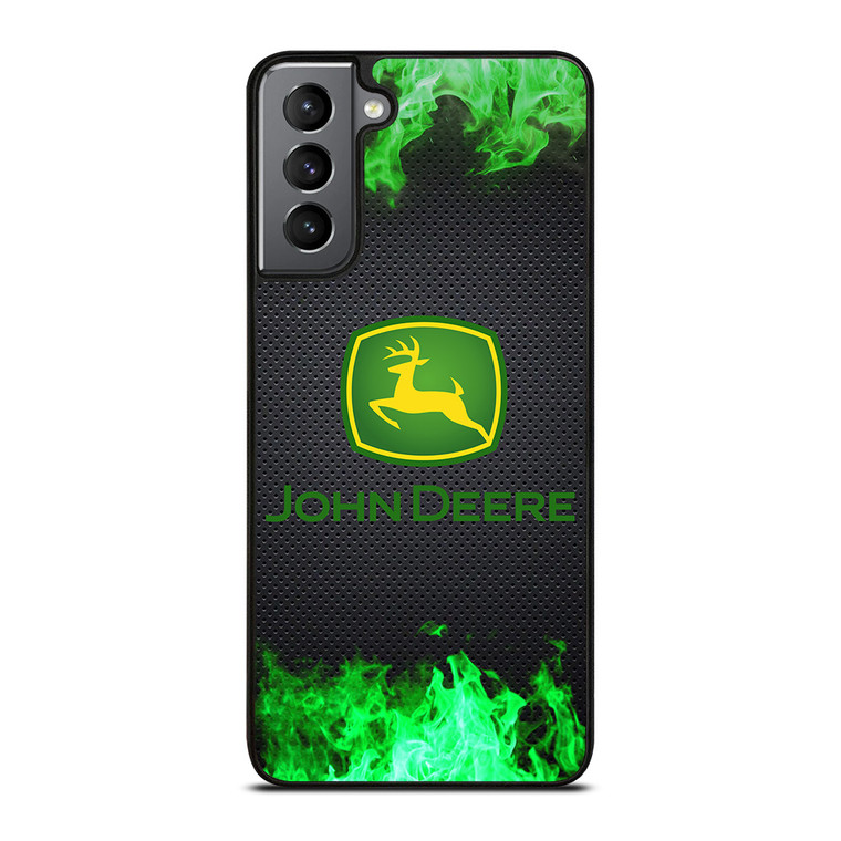 JOHN DEERE TRACTOR LOGO GREEN FIRE Samsung Galaxy S21 Plus Case Cover