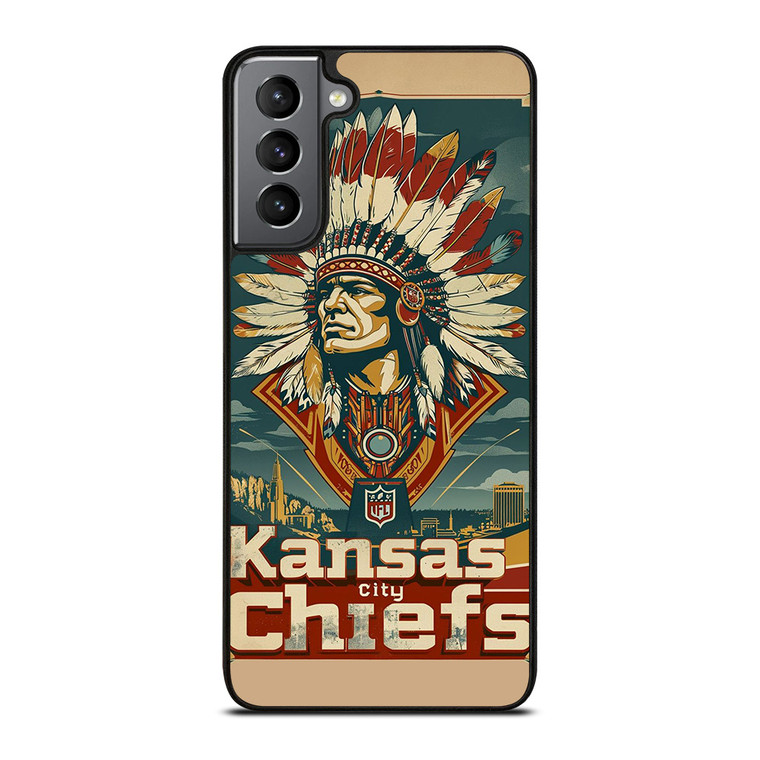 KANSAS CITY CHIEF NFL FOOTBALL ICON INDIAN Samsung Galaxy S21 Plus Case Cover