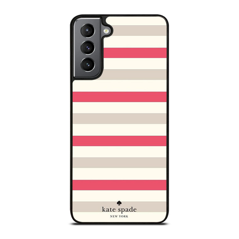 KATE SPADE NEW YORK STRIPES RED WHITE Samsung Galaxy S21 Plus Case Cover