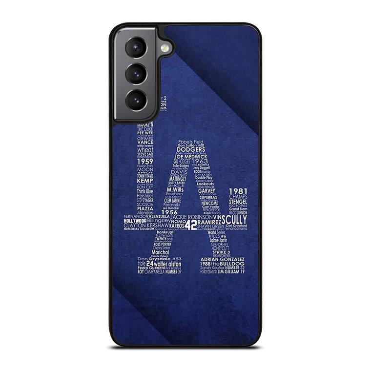 LA DODGERS LOS ANGELES LOGO BASEBALL TEAM TYPOGRAPHY Samsung Galaxy S21 Plus Case Cover