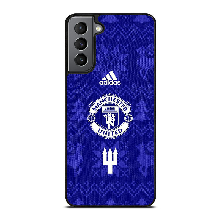 MANCHESTER UNITED FC LOGO FOOTBALL BLUE ICON Samsung Galaxy S21 Plus Case Cover
