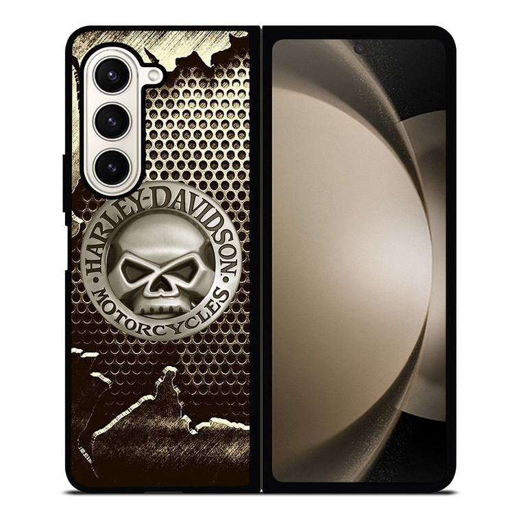 HARLEY DAVIDSON MOTORCYCLES METAL SKULL LOGO Samsung Galaxy Z Fold 5 Case Cover