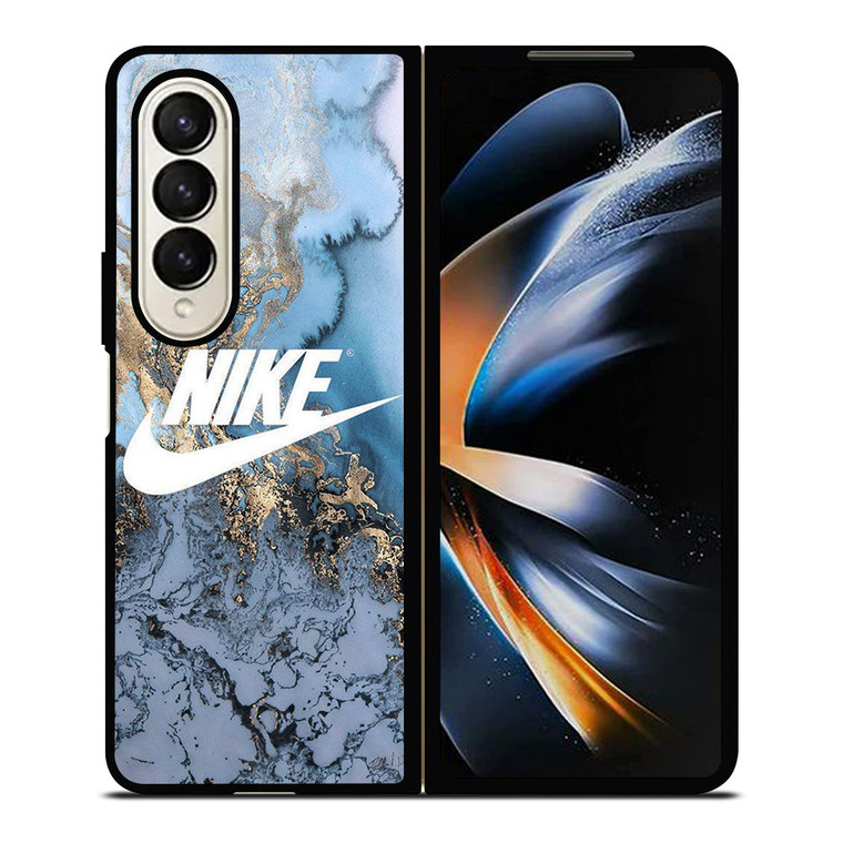 NIKE LOGO BLUE MARBLE Samsung Galaxy Z Fold 4 Case Cover