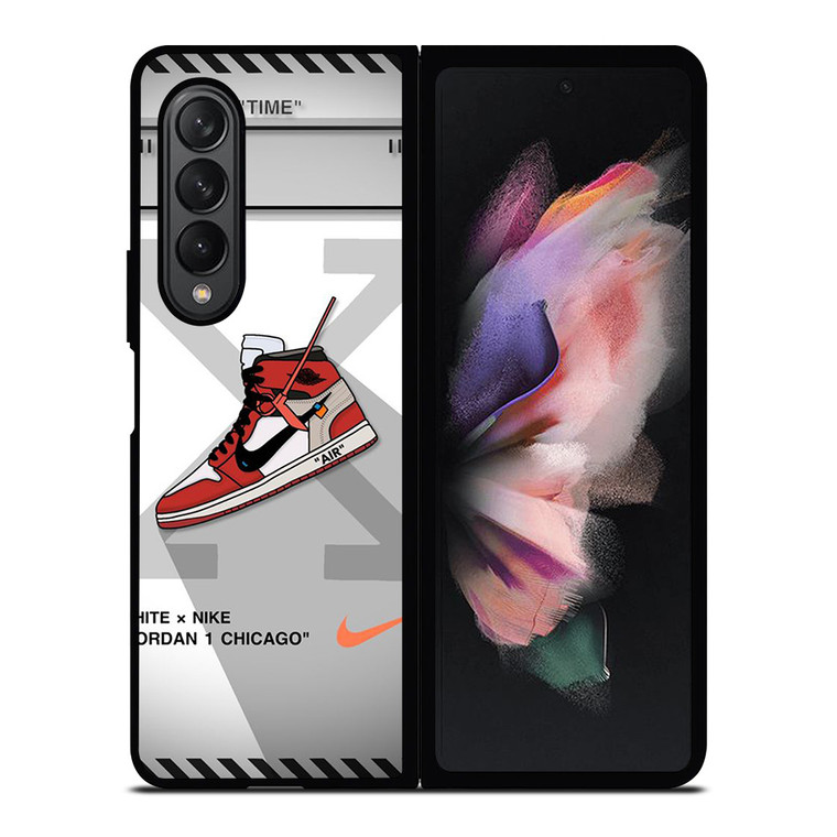 OFF WHITE NIKE AIR JORDAN CHICAGO Samsung Galaxy Z Fold 3 Case Cover