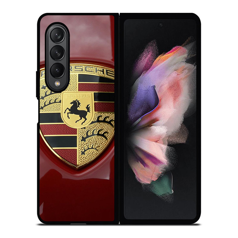 PORSCHE LOGO EMBLEM RED Samsung Galaxy Z Fold 3 Case Cover