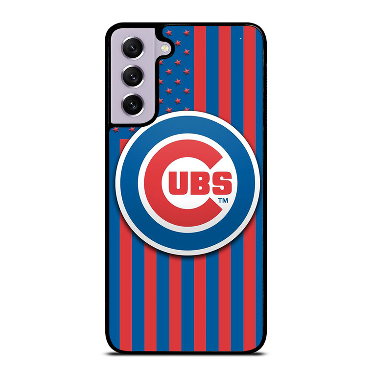 CHICAGO CUBS LOGO BASEBALL TEAM USA FLAG Samsung Galaxy S21 FE Case Cover