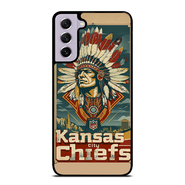 KANSAS CITY CHIEF NFL FOOTBALL ICON INDIAN Samsung Galaxy S21 FE Case Cover