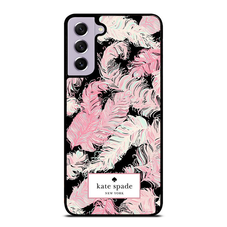 KATE SPADE NEW YORK LOGO PINK FEATHERS Samsung Galaxy S21 FE Case Cover