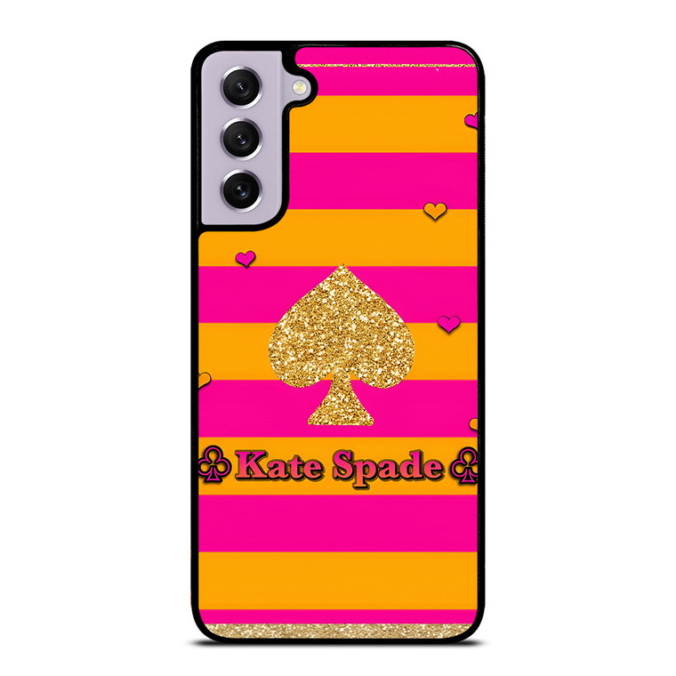 KATE SPADE NEW YORK YELLOW PINK STRIPES ICON Samsung Galaxy S21 FE Case Cover