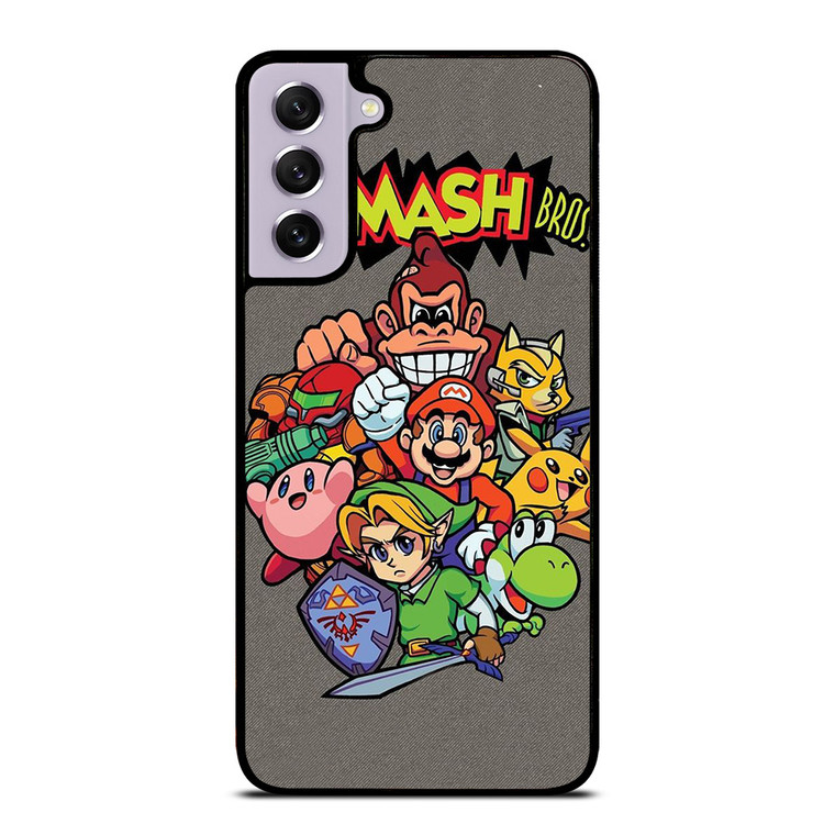 NINTENDO GAME CHARACTER SUPER SMASH BROSS AND FRIENDS Samsung Galaxy S21 FE Case Cover
