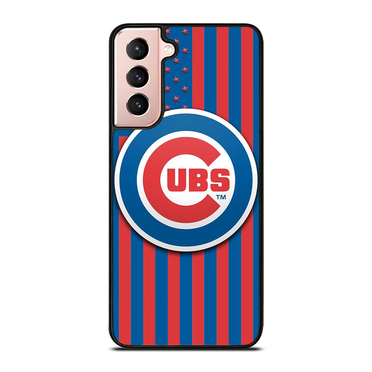 CHICAGO CUBS LOGO BASEBALL TEAM USA FLAG Samsung Galaxy S21 Case Cover