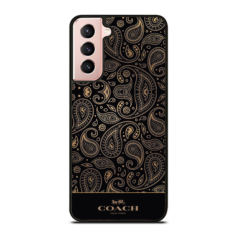 COACH NEW YORK LOGO BATIK BLACK PATTERN Samsung Galaxy S21 Case Cover