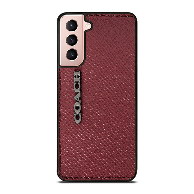 COACH NEW YORK LOGO ON RED WALLET Samsung Galaxy S21 Case Cover