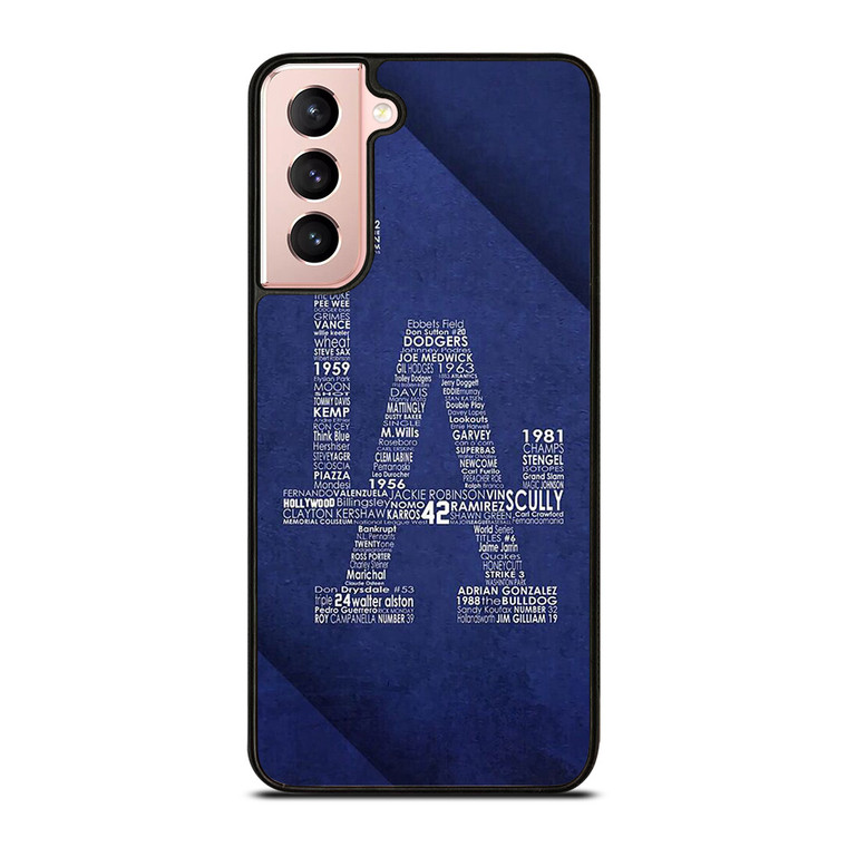 LA DODGERS LOS ANGELES LOGO BASEBALL TEAM TYPOGRAPHY Samsung Galaxy S21 Case Cover