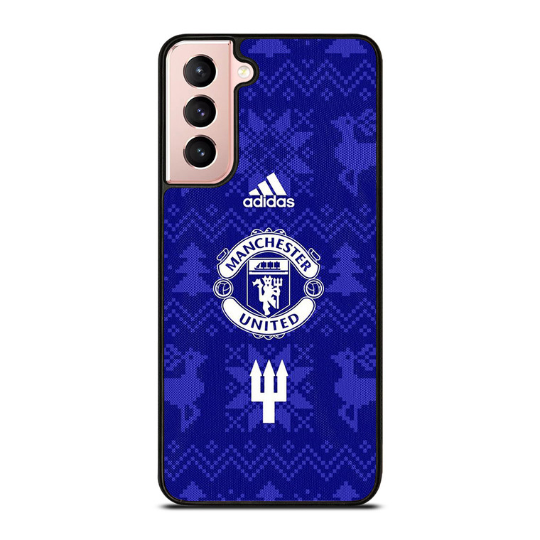 MANCHESTER UNITED FC LOGO FOOTBALL BLUE ICON Samsung Galaxy S21 Case Cover