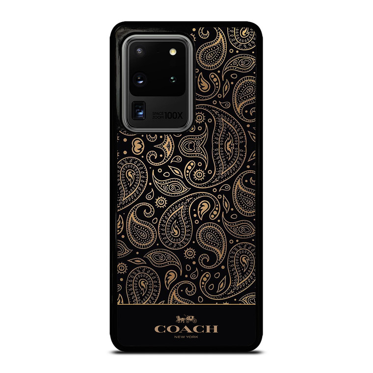 COACH NEW YORK LOGO BATIK BLACK PATTERN Samsung Galaxy S20 Ultra Case Cover